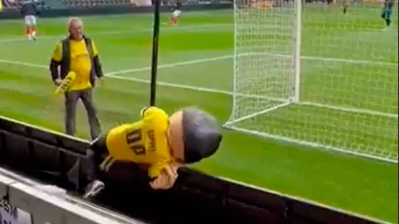 Sammy The Saint es la mascota del St Albans City, equipo de séptima categoría.