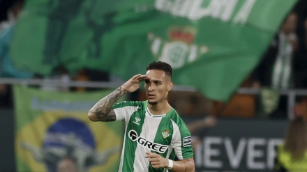 Antony celebra el gol del Betis al Mallorca