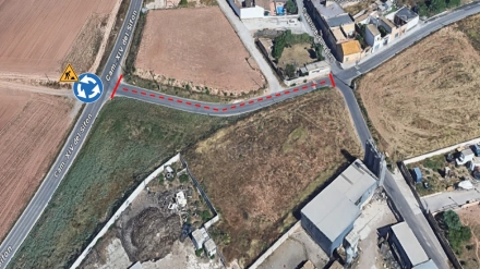 Nueva rotonda en el Camino del Sifón