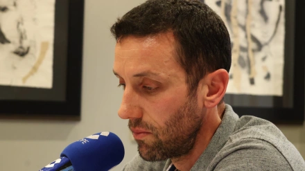 Marco Justo en una entrevista en Deportes Cope Baleares