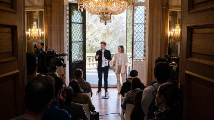 Jon Insausti, alcalde de San Sebastián y Ane Oyarbide, portavoz del PSE