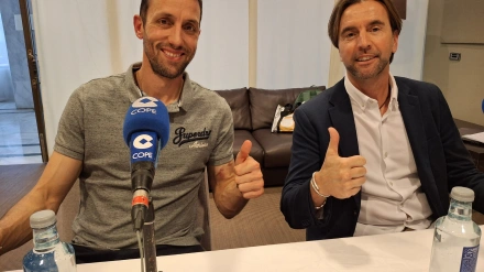 Marco Justo y Vicenç Palmer tras el ascenso