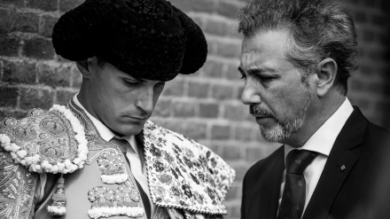 Fernando Adrián y Maximino Pérez antes de un paseíllo en Las Ventas