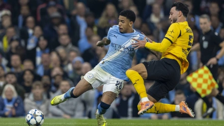 Savinho en el Manchester City - Borussia Dortmund
