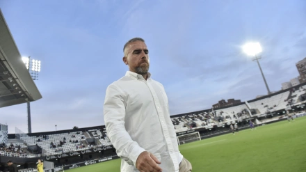 Javi Rey, en el partido frente al Villarreal B
