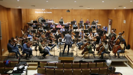 Assaig de l'Orquestra Julià Carbonell a Lleida
