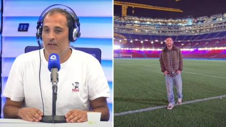 David Sánchez y Leo Messi