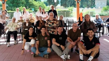 Duda y Waltinho, en su visita a los abuelitos