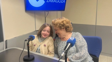 Clara, con síndrome de Bain, en COPE Zaragoza