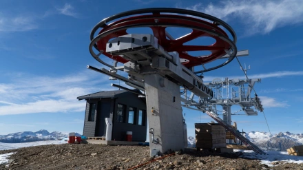 Obras del nuevo telesilla Sarrau