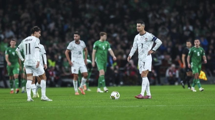 Cristiano Ronaldo, cabizbajo durante la derrota de Portugal