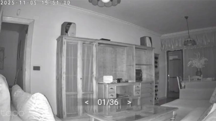 Cámara de videovigilancia de un piso