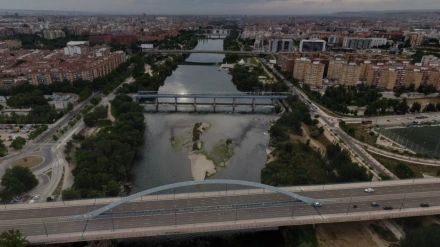 Puentes de Zaragoza vistos desde el aire