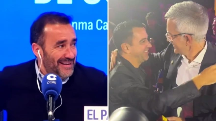 Juanma Castaño y Xavi Hernández y Victor Font