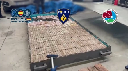 18/11/2025 Cargamento incautado durante el operativo policial contra el Cartel Nuevo Jalisco en España.SOCIEDAD POLICÍA NACIONAL