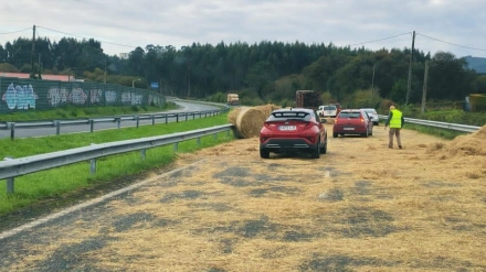 La autovía quedó cortada de manera momentáneamente