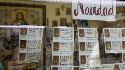 Lotería de Navidad a la venta en una administración