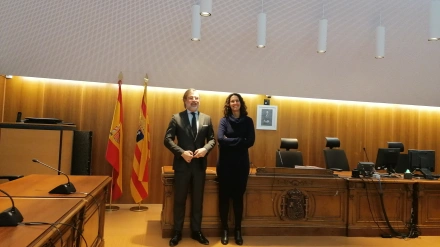 Primera visita del presidente del TSJA a la Audiencia de Huesca