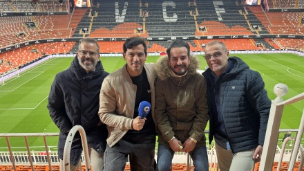 Equipo de Tiempo de Juego en Mestalla para narrar el Valencia - Levante