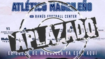 El Marbella-Atlético Madrileño ha sido aplazado por una intoxicación alimenticia en los madrileños.