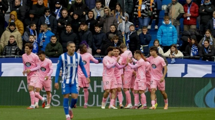 Los jugadores del Celta celebran el gol de Iago Aspas contra el Alaves