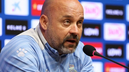 Manolo González, entrenador del Espanyol, en rueda de prensa