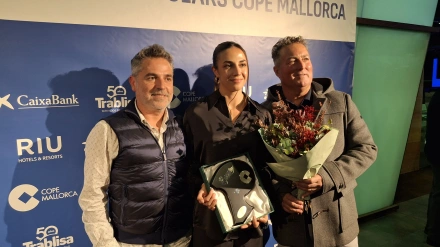 Esperança Cladera junto a Biel Gili y Juan Sancha