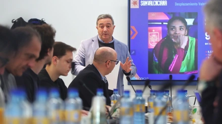 Gomar, en un desayuno informativo en la FFCV