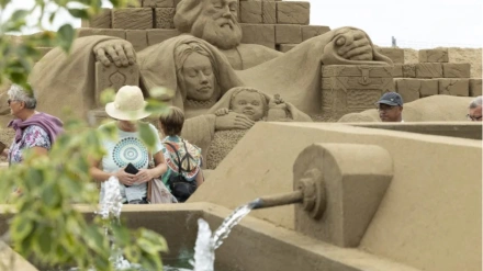 Detalle de Belén de Arena de Las Canteras.