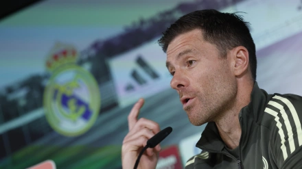 Xabi Alonso, durante la rueda de prensa previa al partido ante el Girona.