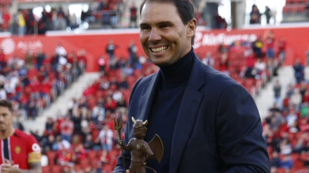 Rafa Nadal en el homenaje del sábado