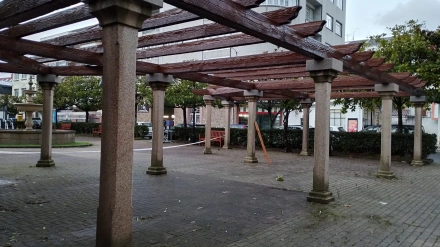 La pérgola ya ha sido restaurada