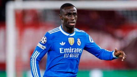 Ferland Mendy, en un partido con el Real Madrid