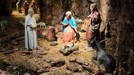 El Papa Francisco en el nacimiento