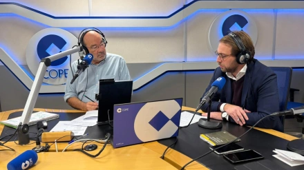 Ángel Expósito y el presidente de Sociedad Civil Española, Javier Martínez-Fresneda