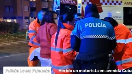 La Policía Local interviene en un accidente vial que deja a un motorista herido