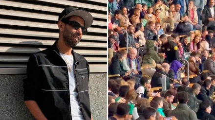 El padre de Lamine Yamal la lía durante el Betis-Barça y se ve obligado a salir del partido antes de tiempo