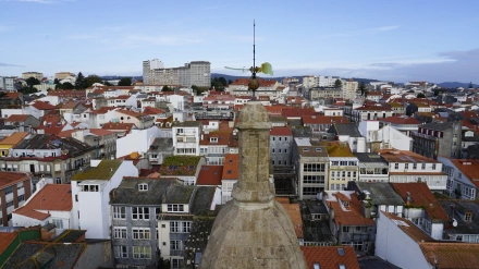 Vista aérea de una parte del barrio de A Magdalena, en Ferrol