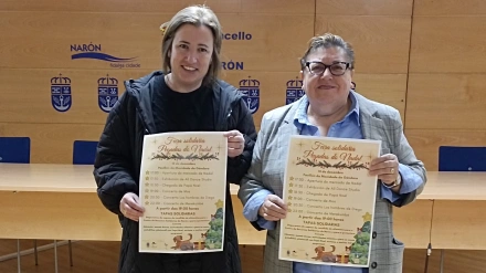 Iria Saavedra y Mar Gómez durante la presentación de la iniciativa