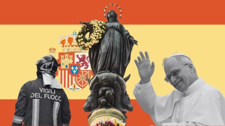 El Papa y los bomberos de Roma rinden homenaje a la patrona de España