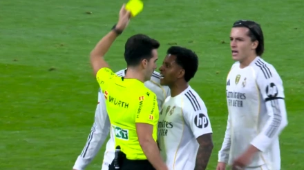 Tarjeta amarilla a Rodrygo en el Real Madrid - Celta