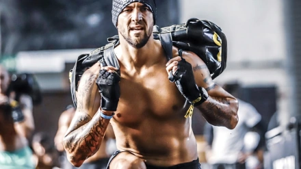 Lucas "Pela" Aveldaño en un entrenamiento