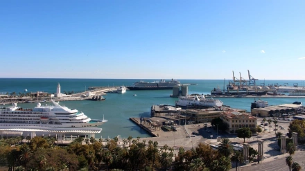 Vista del Puerto de Málaga