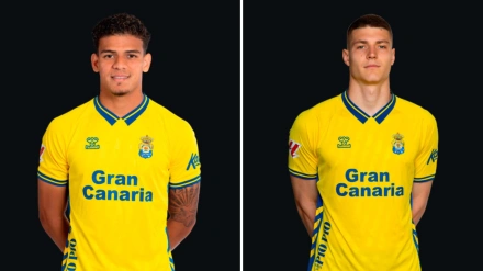 Cedeño y Lukovic, jugadores de Las Palmas