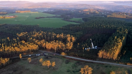 Zona do Monte dos Nenos donde está fin de semana se completó el desmontaje de los antiguos aerogeneradores