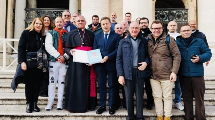 Diócesis de Albacete y el alcalde de la ciudad en el jubileo de Roma