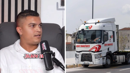 Camionero en un fragmento de la entrevista