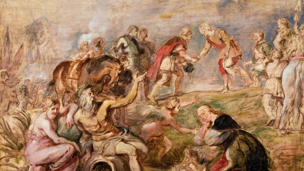 Peter Paul Rubens, Encuentro del rey Fernando de Hungría y el cardenal infante Fernando de España en Nördlingen, pintura