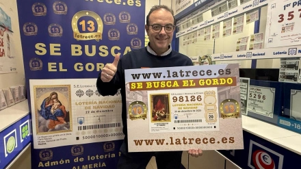Jesús Ibáñez, lotero de la administración 'La Trece' de Almería.