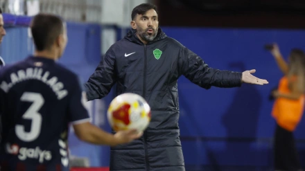 Eder Sarabia, durante el partido el Eibar - Elche de la Copa del Rey